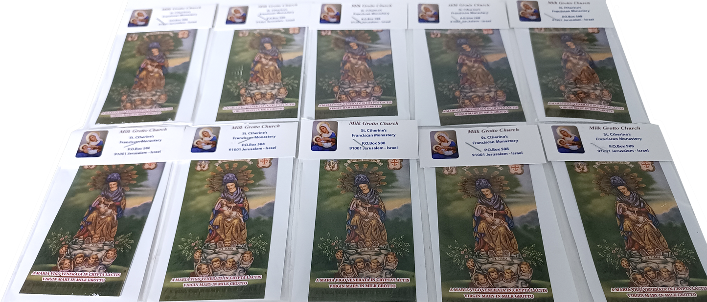 Milk Grotto Holy Land Rock Powder – 3.5" x 2.9" Fertility Blessing from Bethlehem | Virgin Mary Devotional