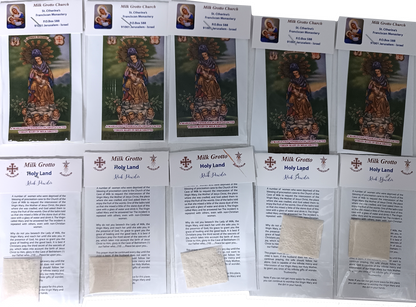 Milk Grotto Holy Land Rock Powder – 3.5" x 2.9" Fertility Blessing from Bethlehem | Virgin Mary Devotional