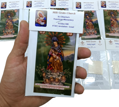 Milk Grotto Holy Land Rock Powder – 3.5" x 2.9" Fertility Blessing from Bethlehem | Virgin Mary Devotional