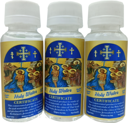 Certified Holy Water from the Jordan River – 3.9" Bottle (75g) | Blessed in Bethlehem, Jerusalem & Nazareth