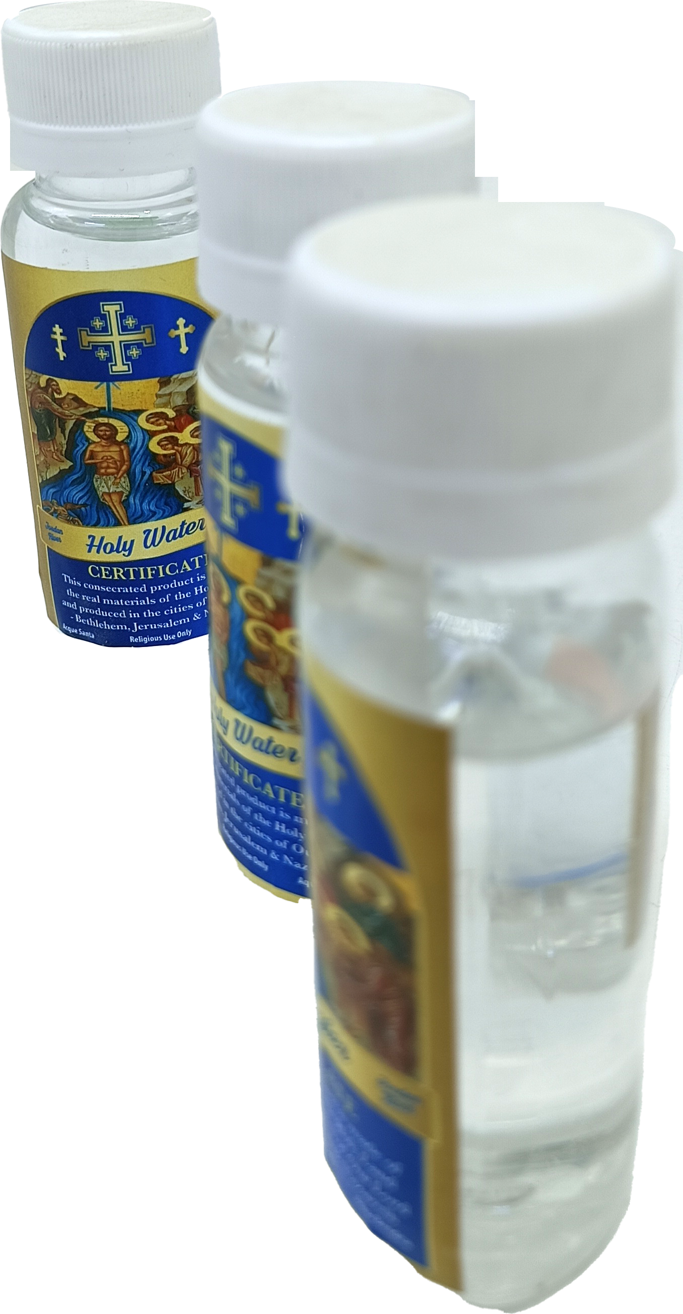 Certified Holy Water from the Jordan River – 3.9" Bottle (75g) | Blessed in Bethlehem, Jerusalem & Nazareth
