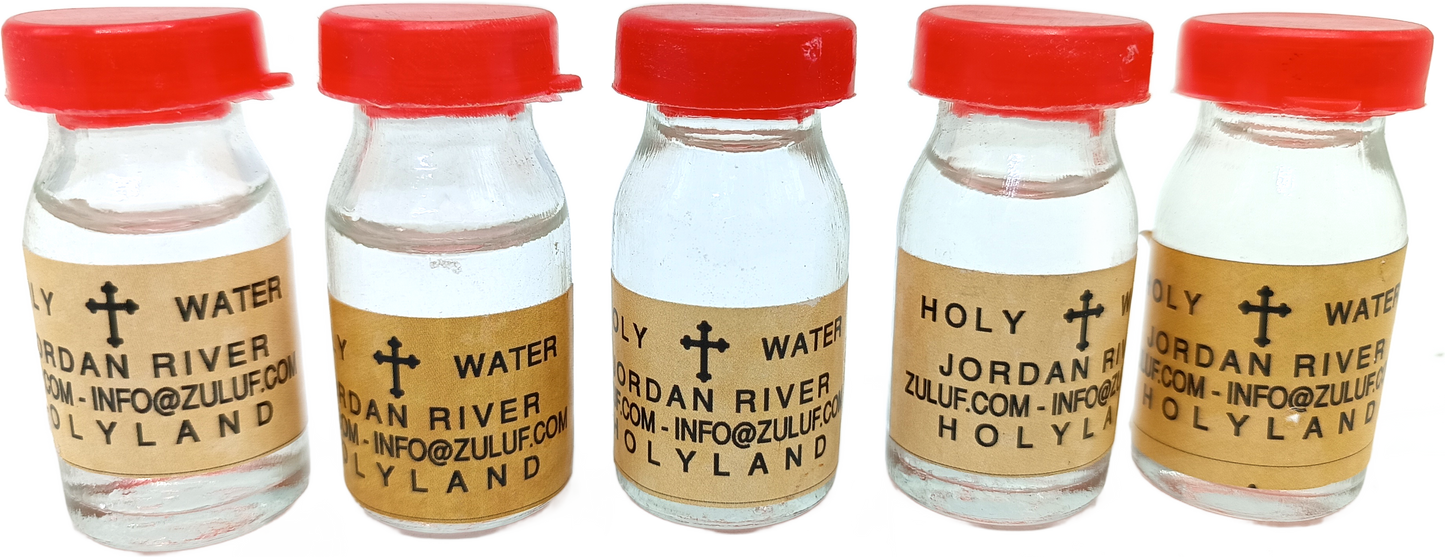 Holy Water from the Jordan River – 25g Mini Bottle | Blessed in the Holy Land | Travel Size Christian Souvenir