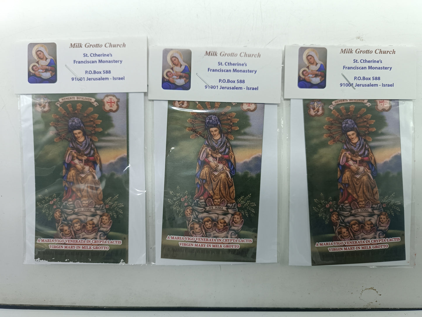 Milk Grotto Holy Land Rock Powder – 3.5" x 2.9" Fertility Blessing from Bethlehem | Virgin Mary Devotional