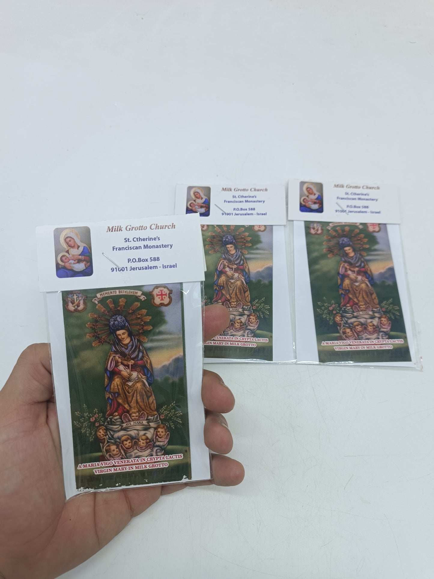 Milk Grotto Holy Land Rock Powder – 3.5" x 2.9" Fertility Blessing from Bethlehem | Virgin Mary Devotional