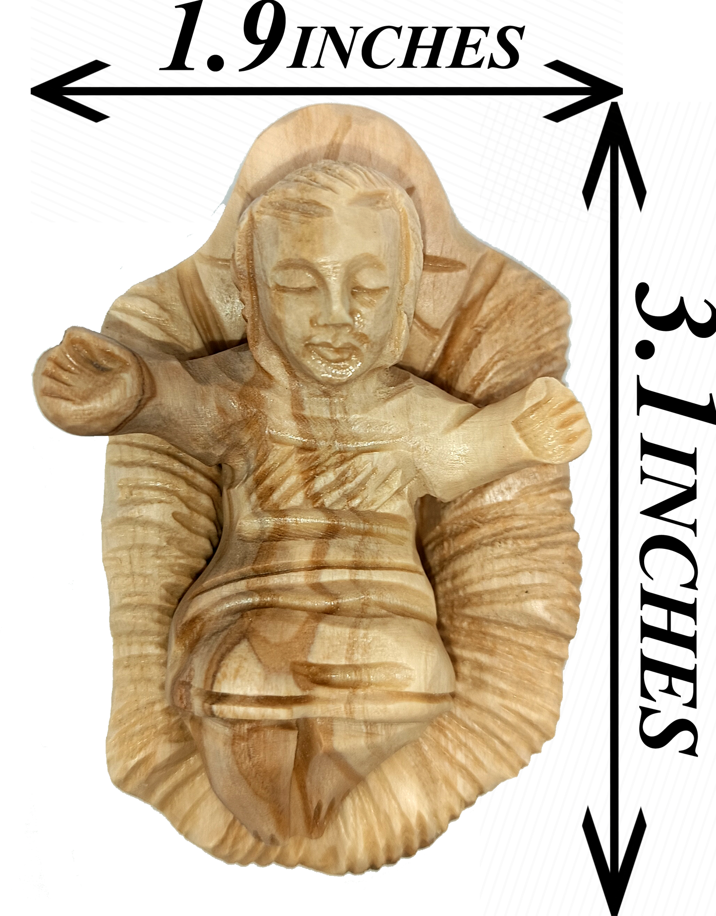 Hand-Carved Olive Wood Nativity Set from Bethlehem with Stable and Figurines (12.5 Inches Approximate)