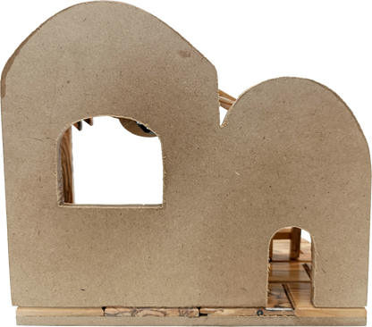 Premium Hand-Carved Olive Wood Nativity Scene from Bethlehem with 12 Figurines and Stable (9.8 Inches Approximate)