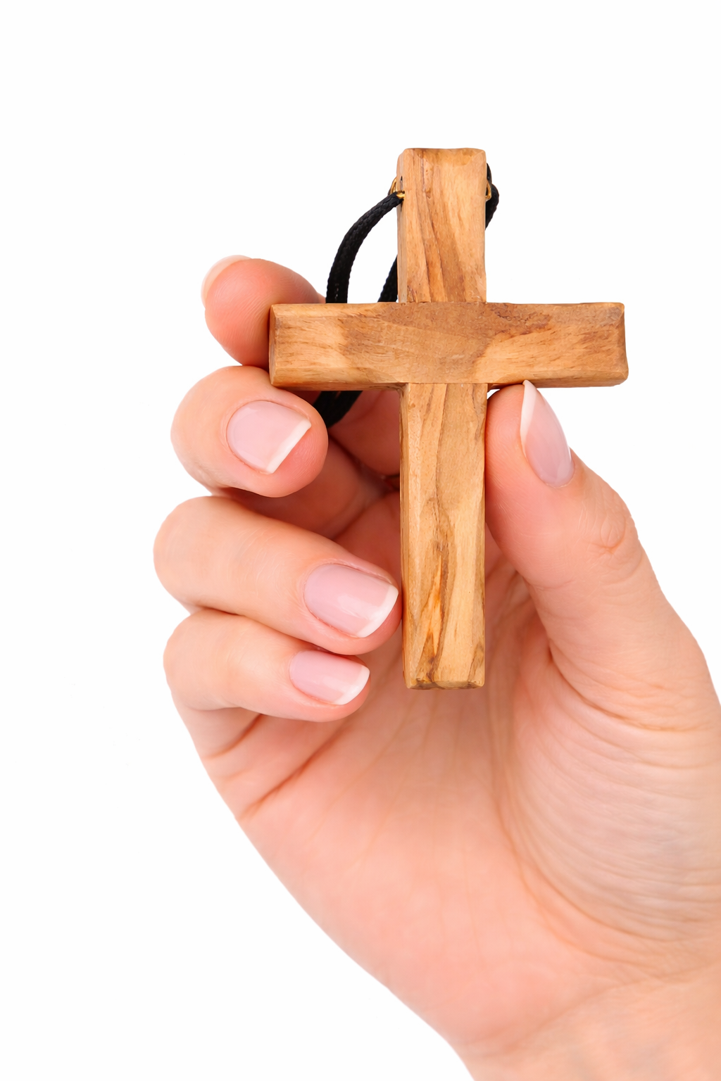 Handmade Olive Wood Cross Pendant Necklace for All Ages - Additional View 6