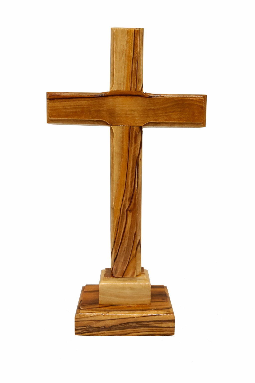 Handmade Olive Wood Cross from Bethlehem – Christian Cross Decor, Holy Land Gift – 6.1" 7.5" 9.25" 11.2" Sizes