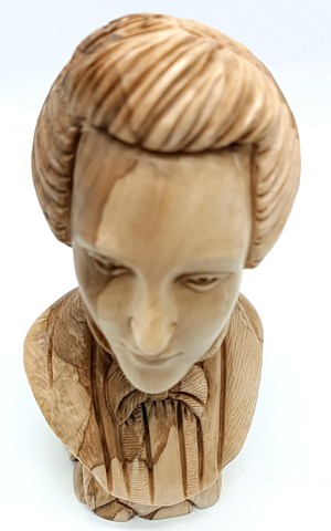 Hand-Carved Olive Wood Joseph Smith Figure - Artistic Sculpture from Bethlehem | Authentic Religious Decor and Gift
