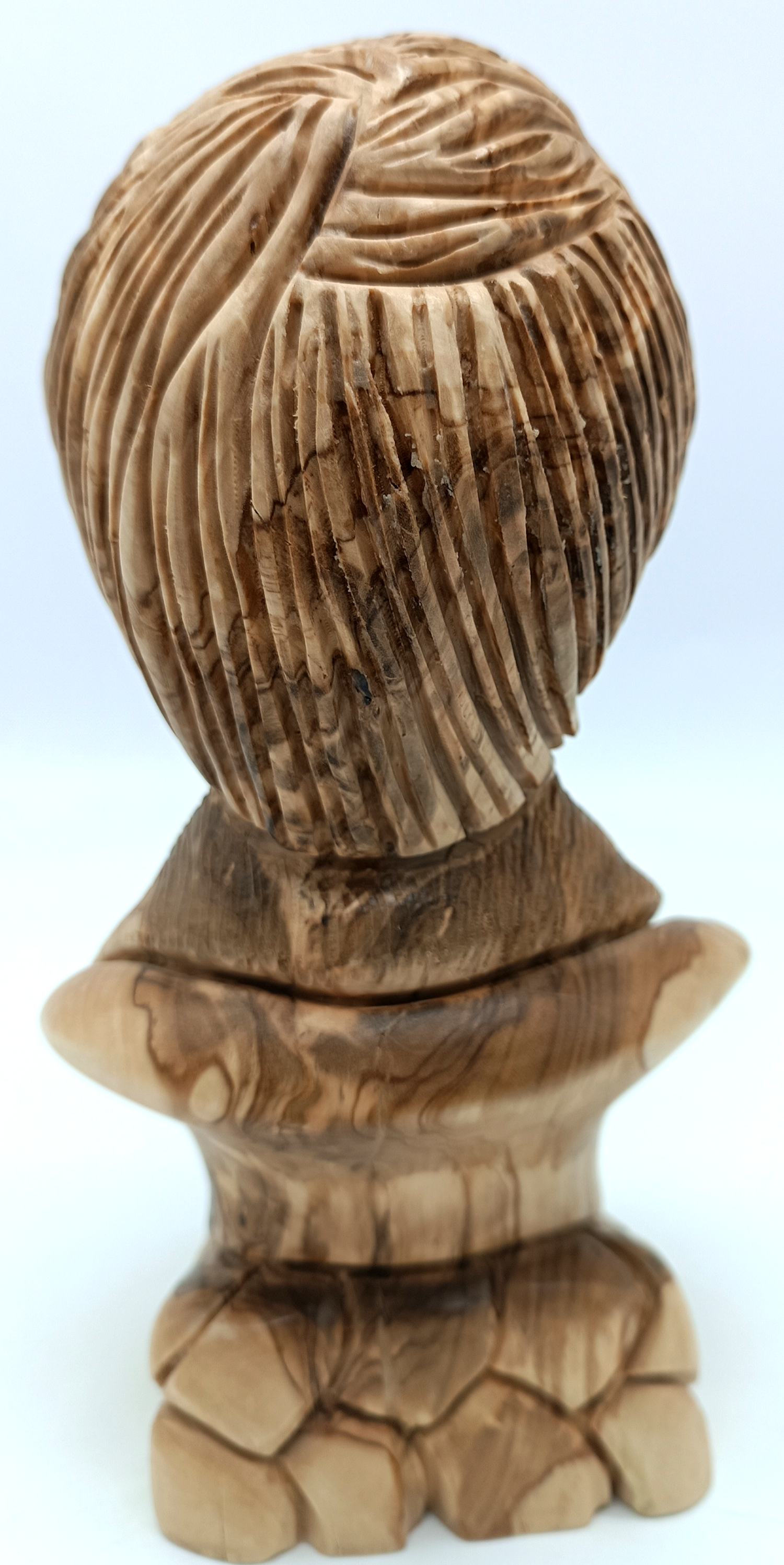 Hand-Carved Olive Wood Joseph Smith Figure - Artistic Sculpture from Bethlehem | Authentic Religious Decor and Gift
