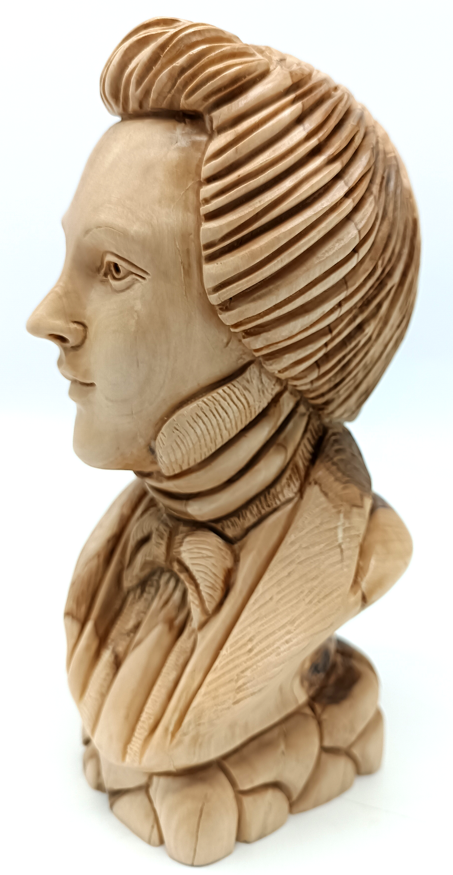 Hand-Carved Olive Wood Joseph Smith Figure - Artistic Sculpture from Bethlehem | Authentic Religious Decor and Gift