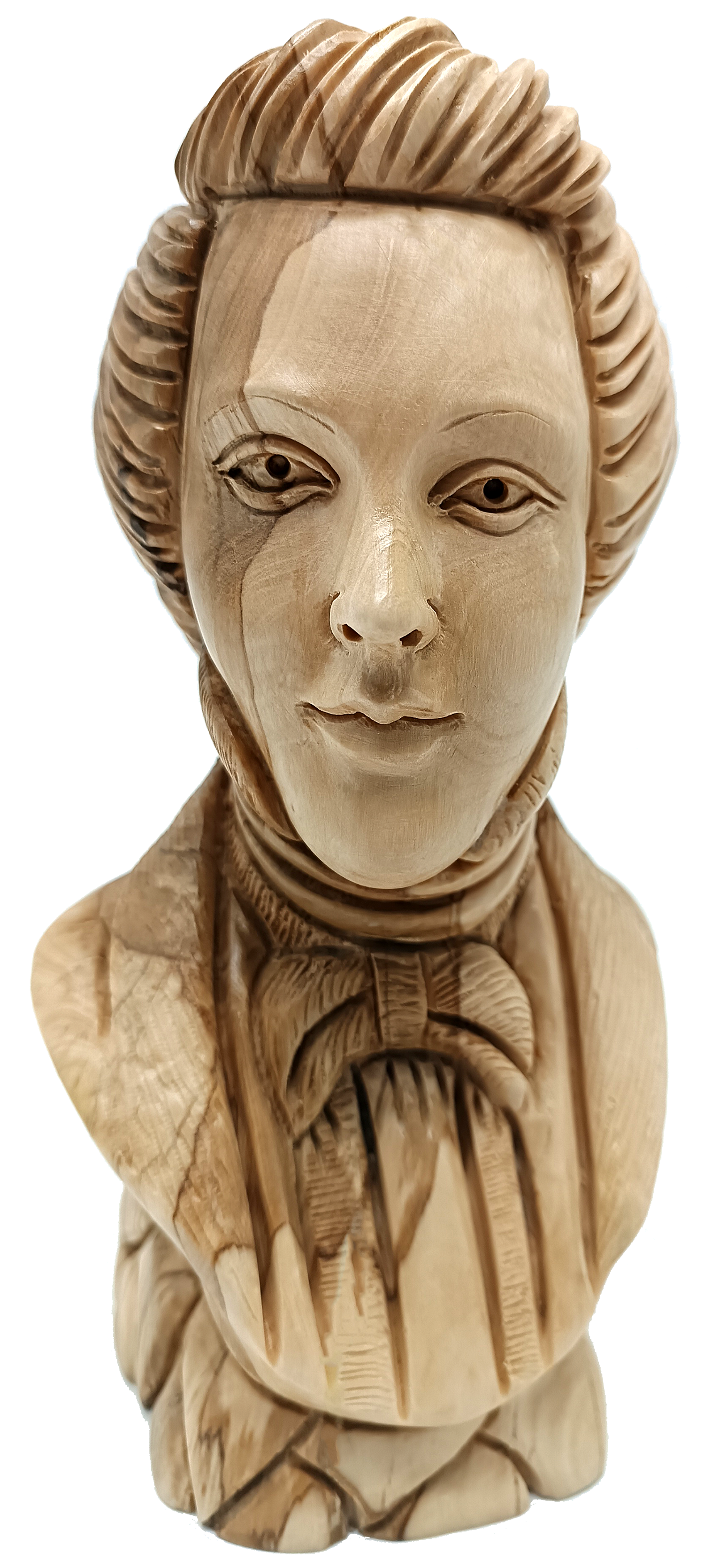 Hand-Carved Olive Wood Joseph Smith Figure - Artistic Sculpture from Bethlehem | Authentic Religious Decor and Gift