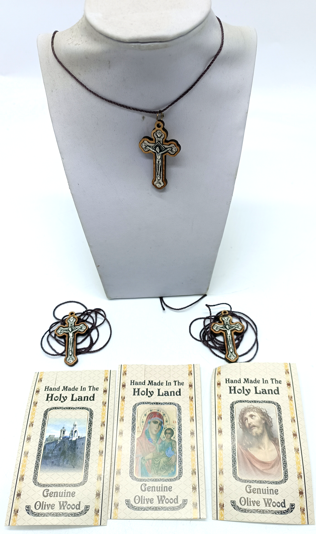 Elegant Olive Wood Crucifix Necklace – A Meaningful & Stylish 2" Religious Pendant