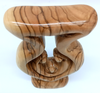 Hand-Carved Olive Wood Holy Family Sculpture – Elegant Nativity Art from the Holy Land 6.5"