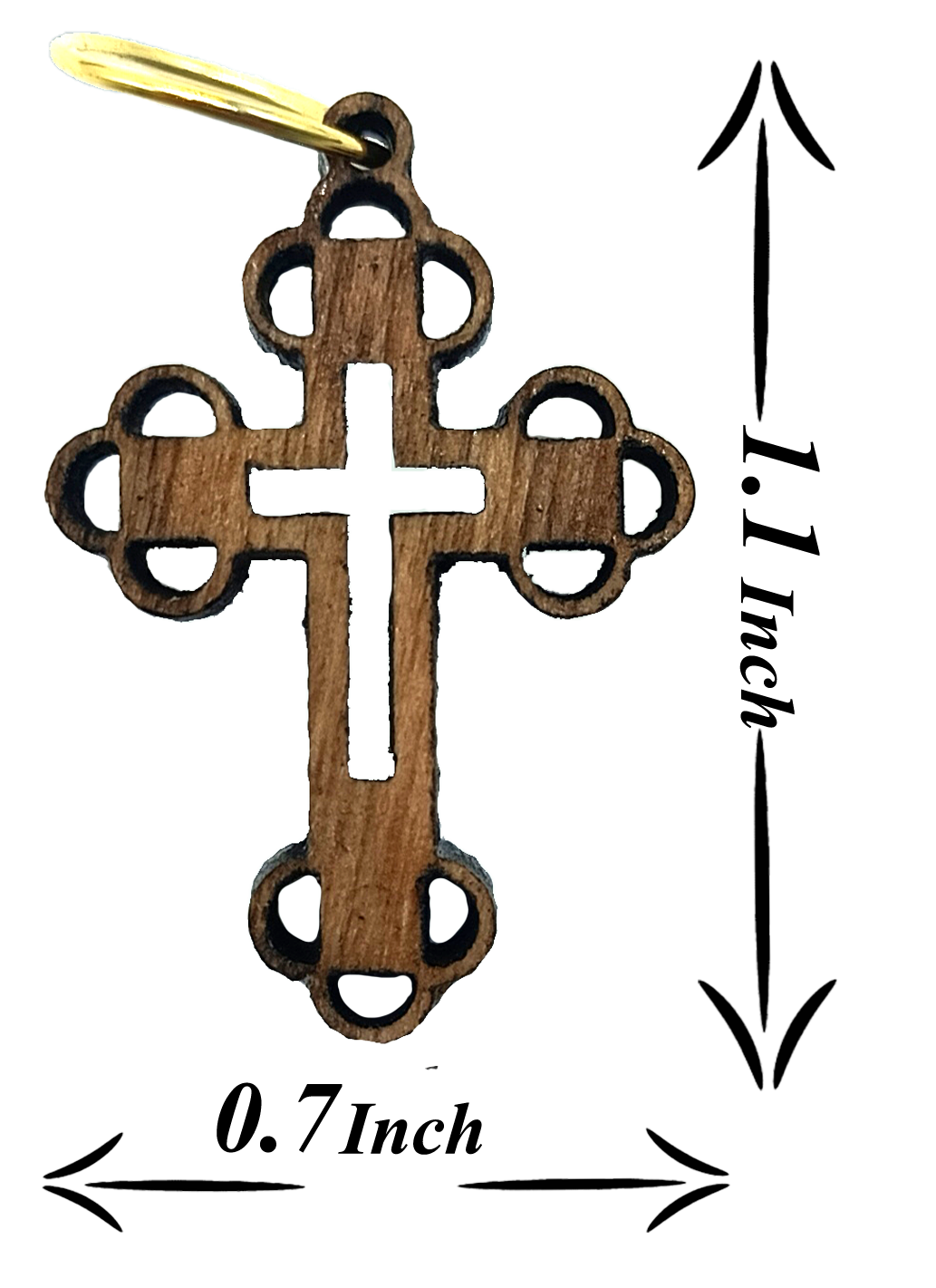 Cross Necklace Religious - Elegant Wooden Charm | Zuluf