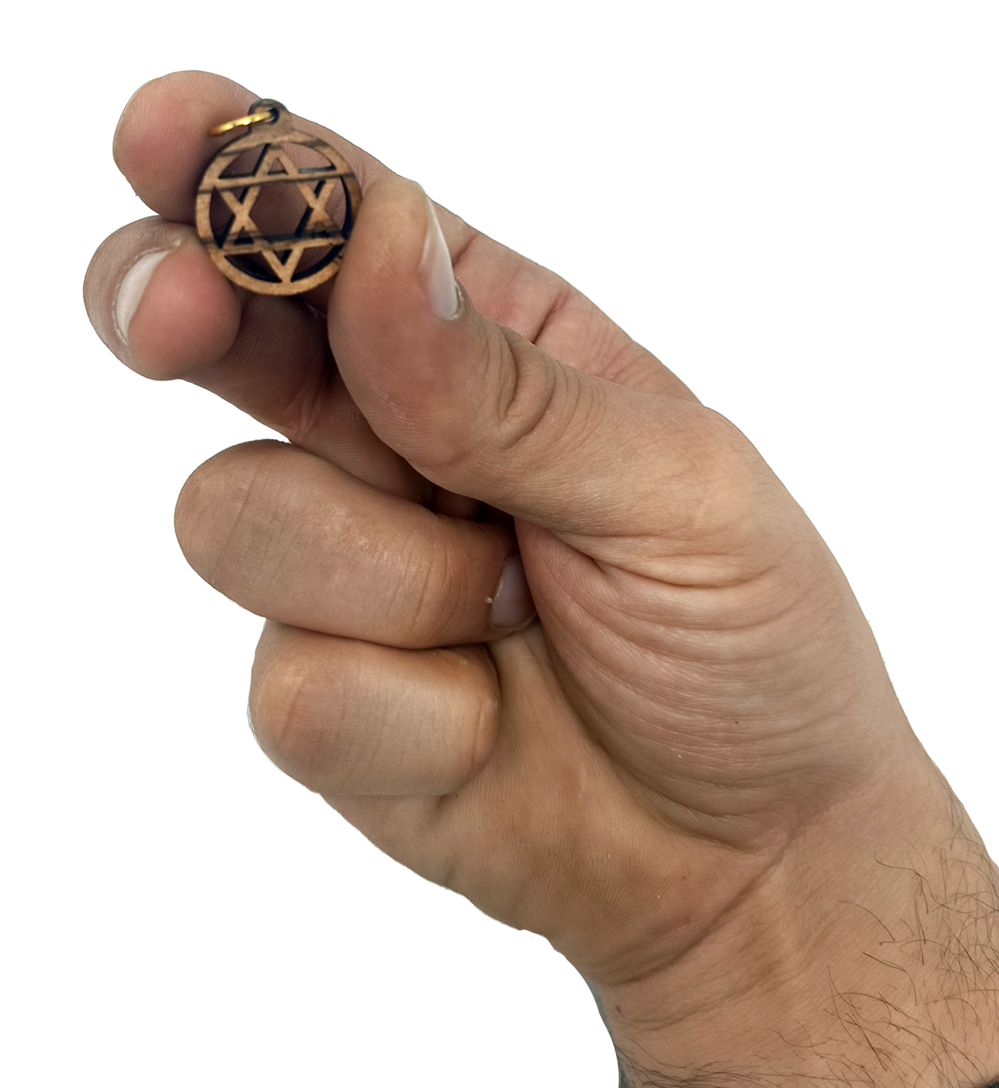 Olive Wood Star of David Charms Set of 10 - Additional View 6