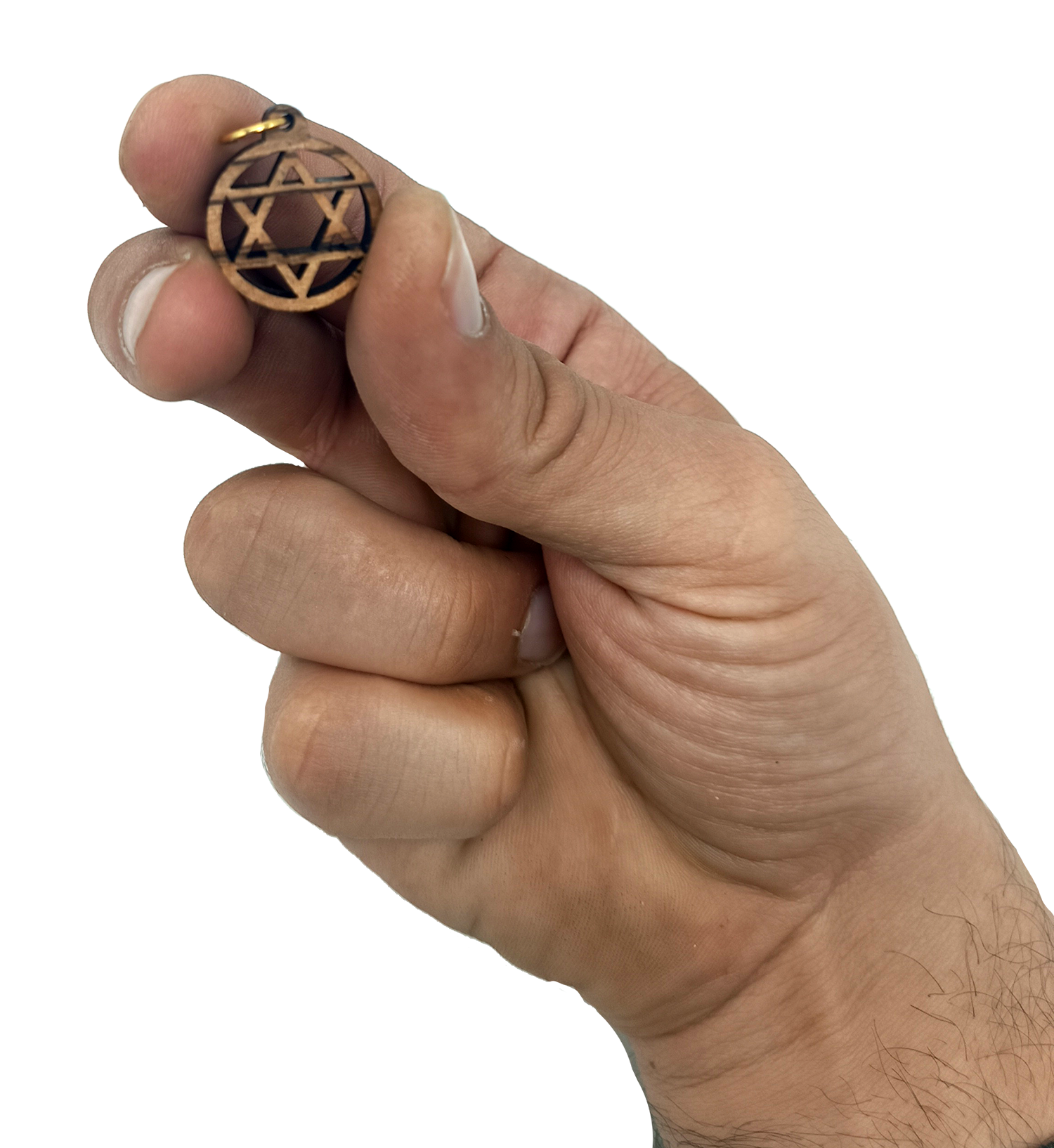 Olive Wood Star of David Charms Set of 10 - Additional View 6
