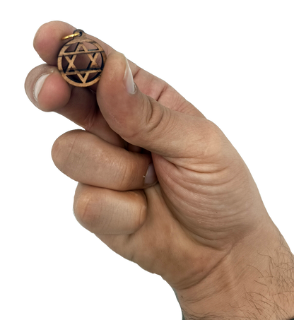 Olive Wood Star of David Charms Set of 10 - Additional View 6