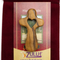 Handmade Olive Wood Cross with Heart Cutout from Bethlehem Holy Land, Small Christian Pocket Cross, Religious Gift with Velvet Bag and Certificate 2.5 Inches