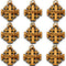 Jerusalem Cross Wooden Charm Pendant – 0.8" x 0.8" Compact Laser-Cut Religious Keepsake