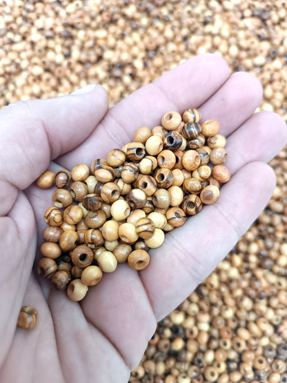4mm Round Handcrafted Olive Wood Beads from Bethlehem