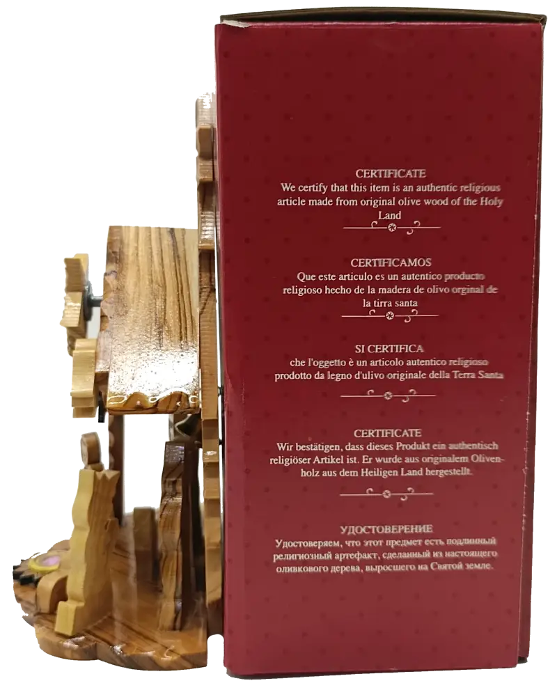 Large hand-carved olive wood nativity scene from bethlehem – full holy family & magi set with star - nativities