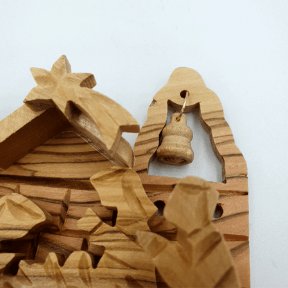 Hand-Carved Olive Wood Nativity Set from Bethlehem - NAT012