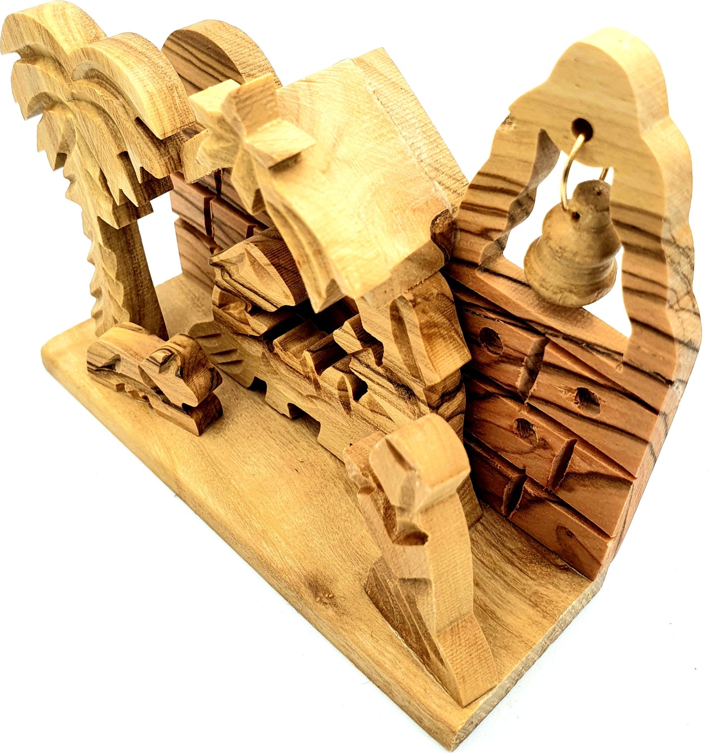 Hand-Carved Olive Wood Nativity Set from Bethlehem - NAT012