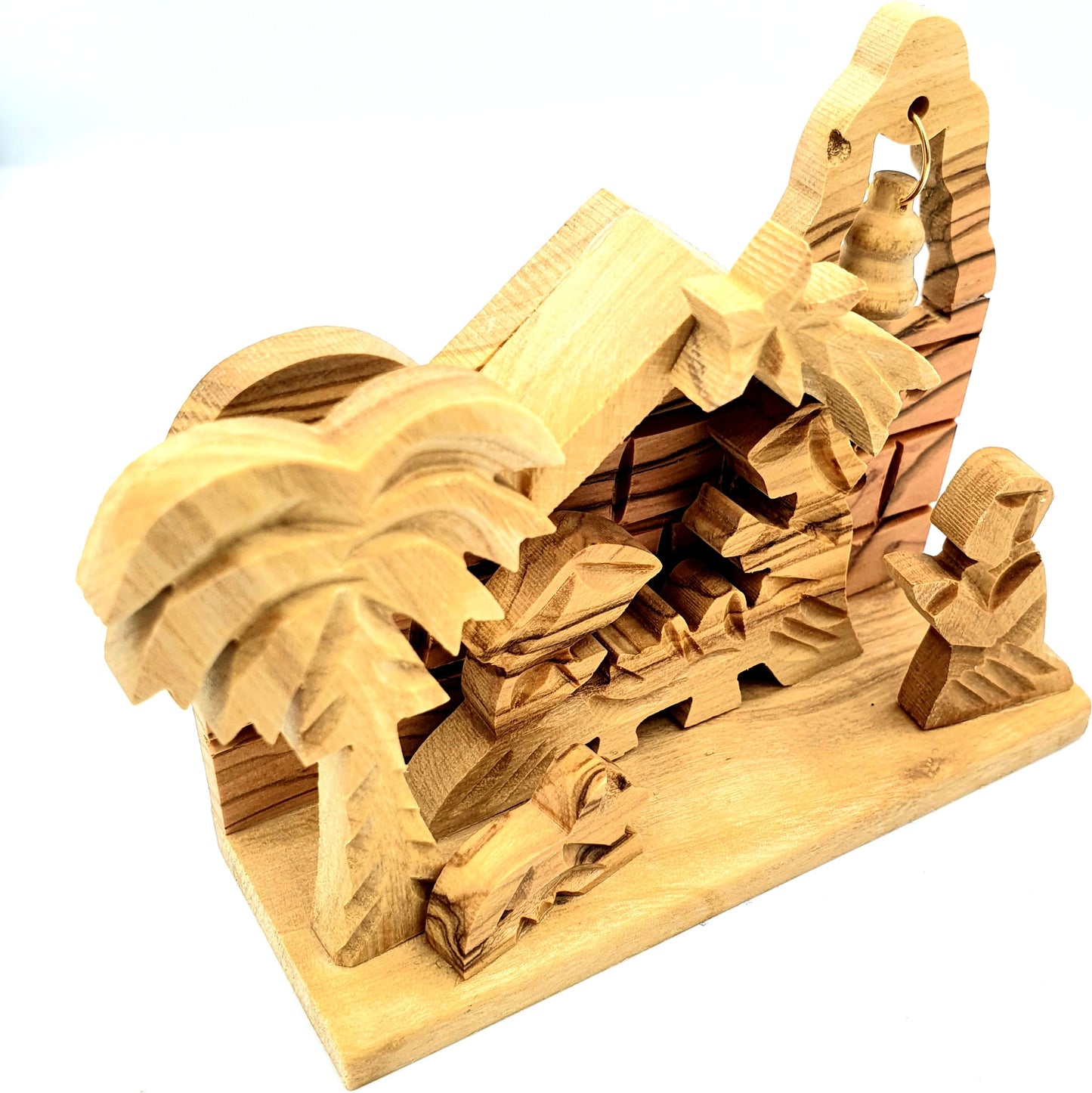 Hand-Carved Olive Wood Nativity Set from Bethlehem - NAT012
