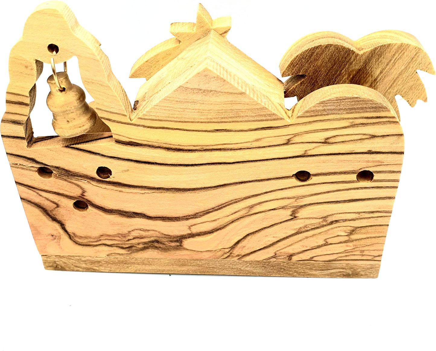 Hand-Carved Olive Wood Nativity Set from Bethlehem - NAT012