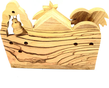 Hand-Carved Olive Wood Nativity Set from Bethlehem - NAT012