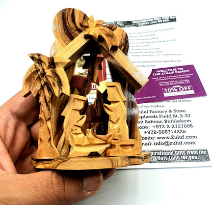Hand-Carved Olive Wood Nativity Set from Bethlehem - NAT010