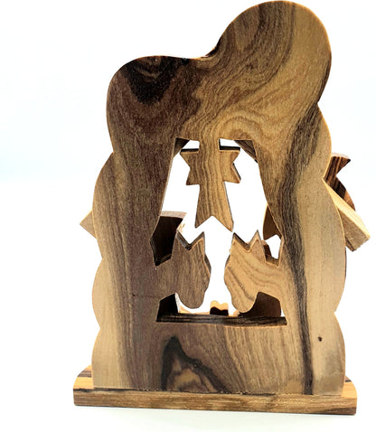 Hand-Carved Olive Wood Nativity Set from Bethlehem - NAT010