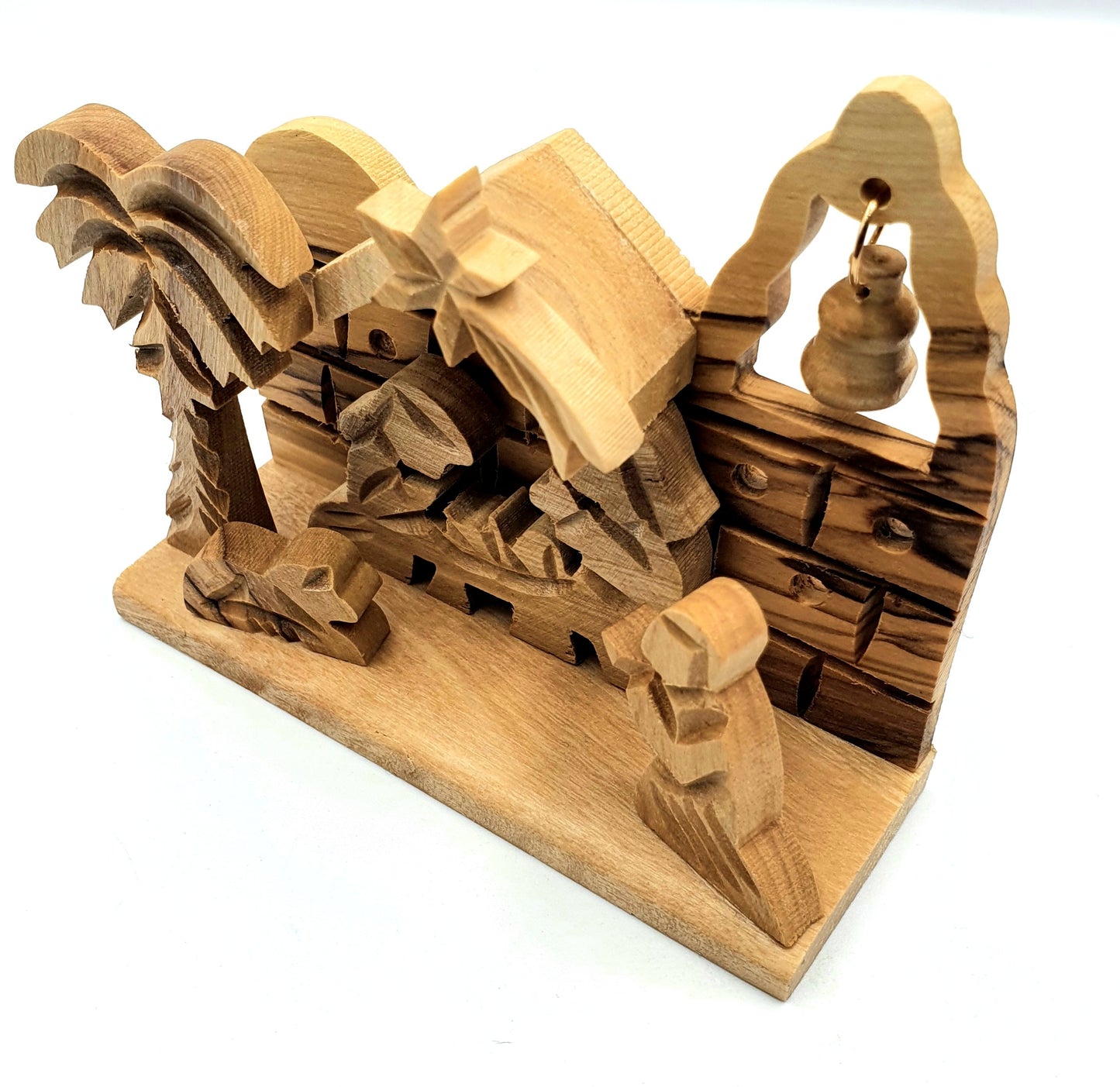 Hand-Carved Olive Wood Nativity Set from Bethlehem - NAT012