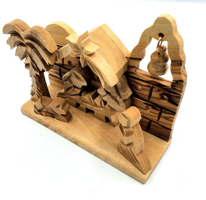 Hand-Carved Olive Wood Nativity Set from Bethlehem - NAT012