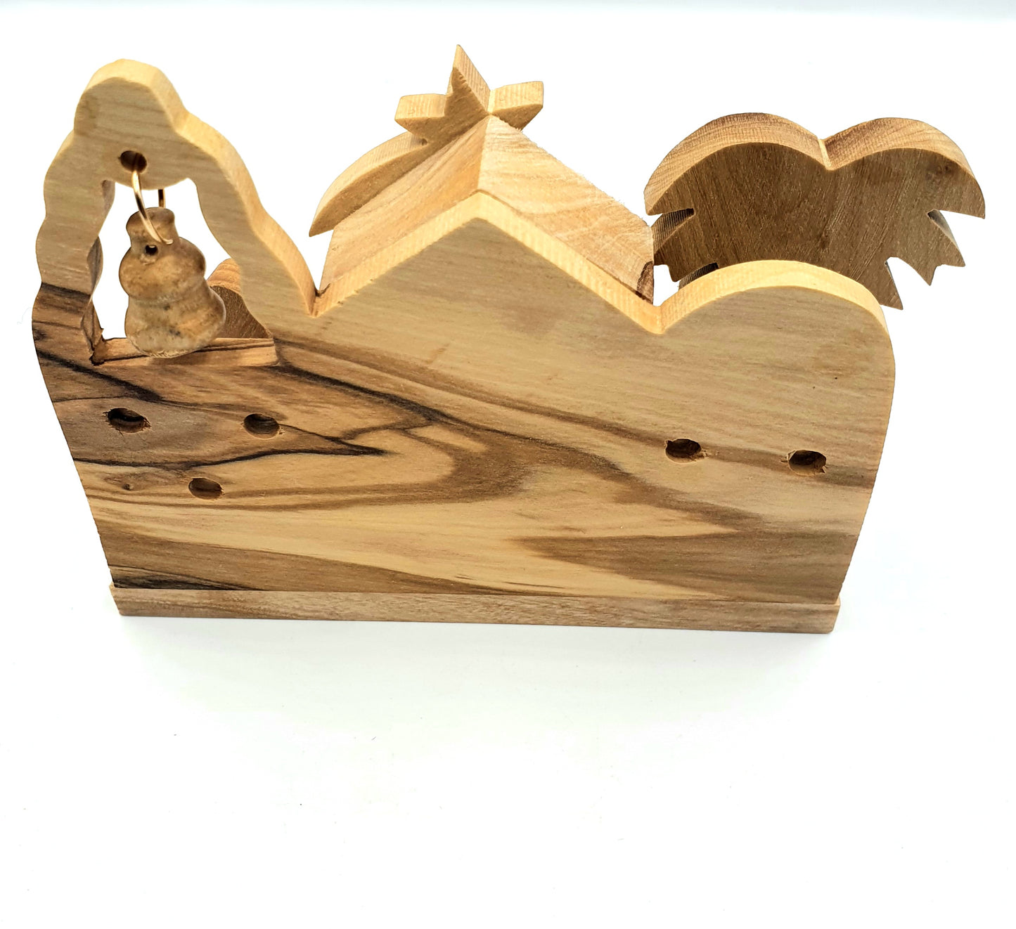 Hand-Carved Olive Wood Nativity Set from Bethlehem - NAT012