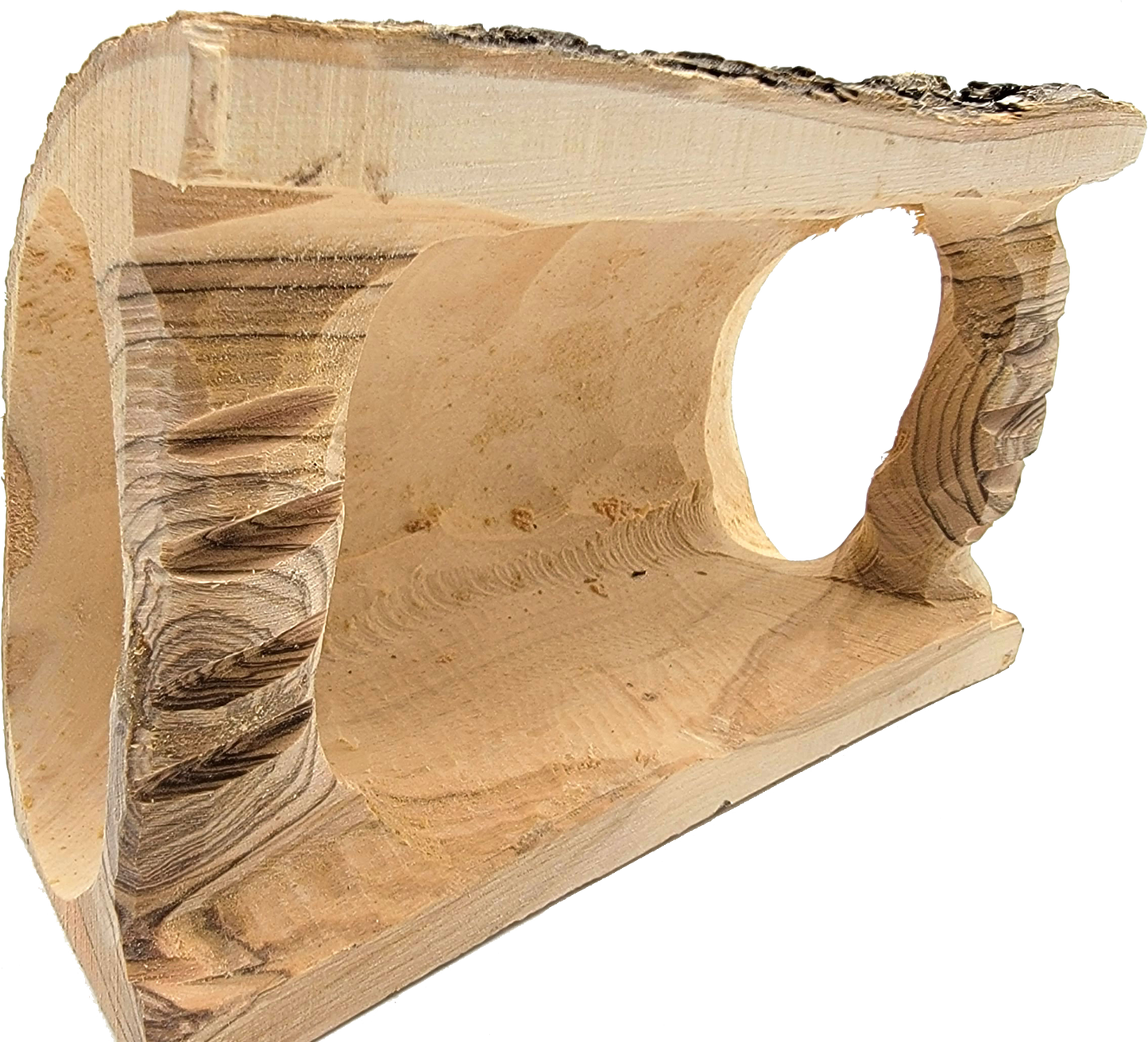 Hand-Carved Olive Wood Mini Tabletop Cave Stable Nativity from Bethlehem