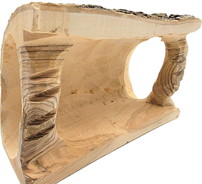 Hand-Carved Olive Wood Mini Tabletop Cave Stable Nativity from Bethlehem