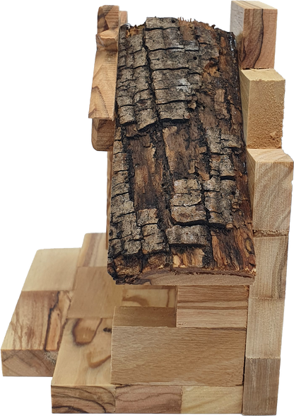 Hand-Carved Olive Wood Nativity Set with Stable from Bethlehem