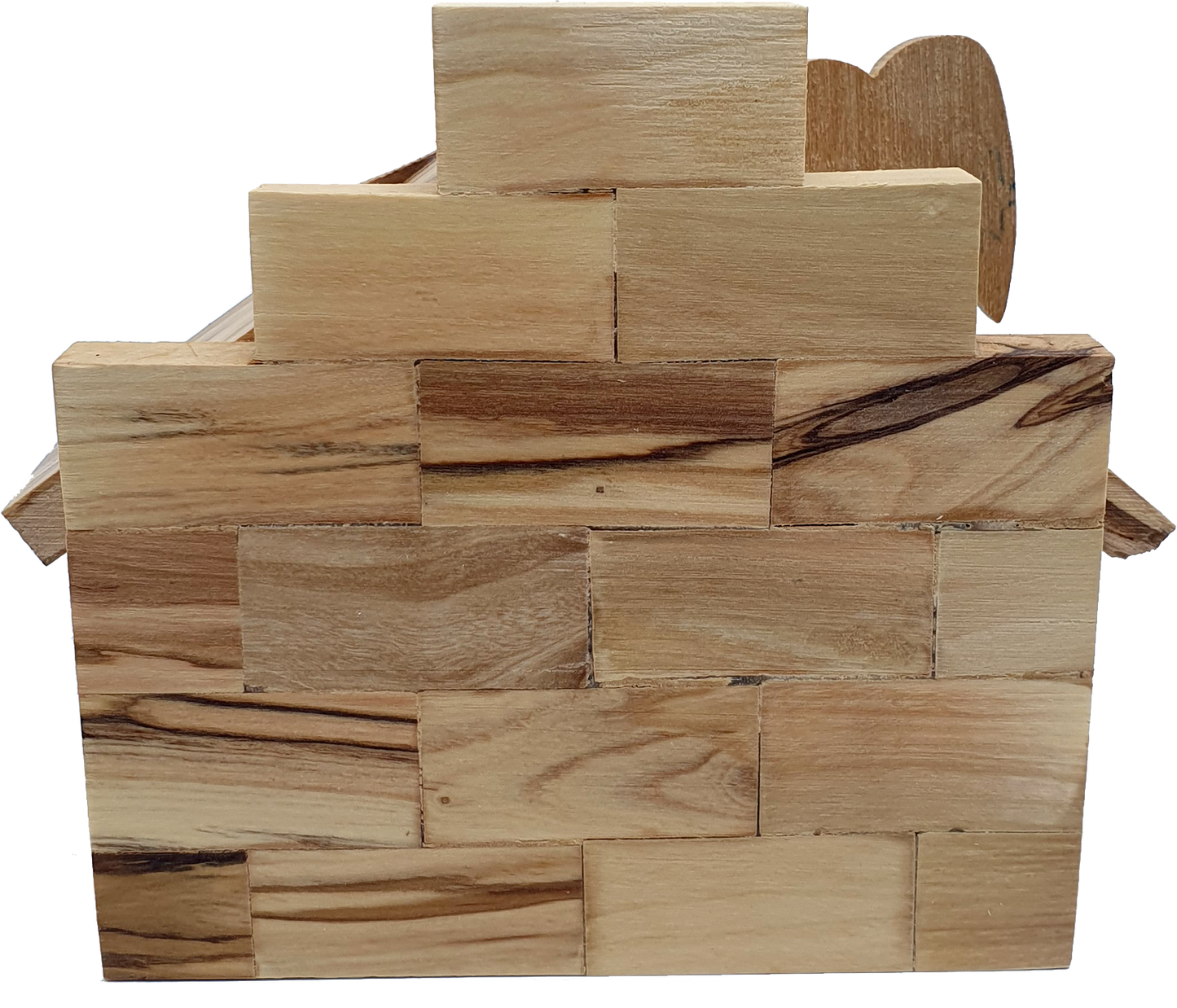 Hand-Carved Olive Wood Nativity Set with Stable from Bethlehem