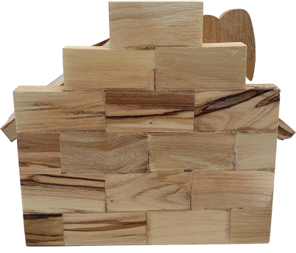 Hand-Carved Olive Wood Nativity Set with Stable from Bethlehem