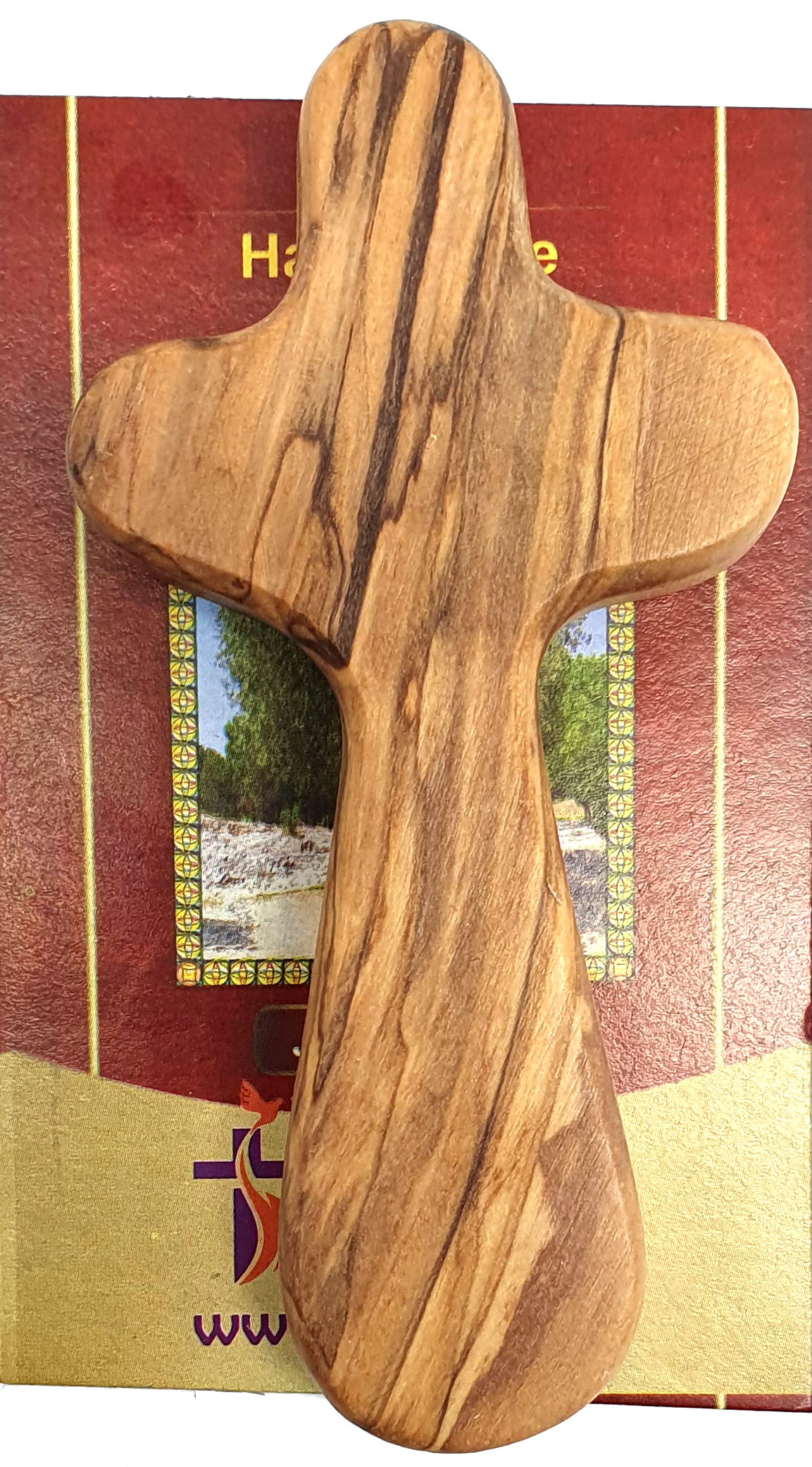 Olive Wood Hand Held Comfort Cross from Holy Land in Multiple Sizes - Additional View 4