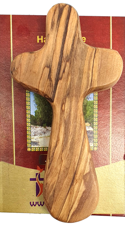 Olive Wood Hand Held Comfort Cross from Holy Land in Multiple Sizes - Additional View 4