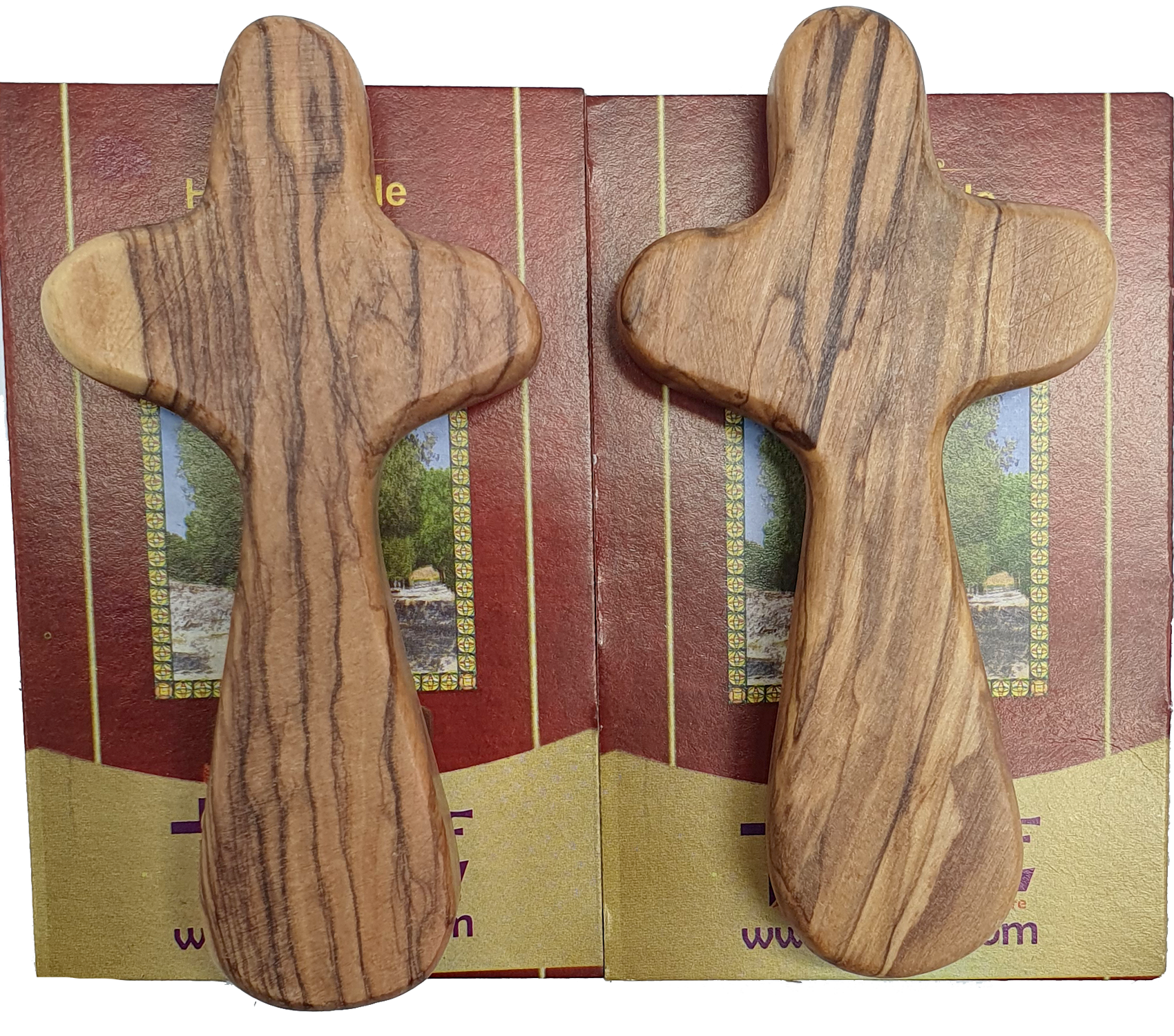 Olive Wood Hand Held Comfort Cross from Holy Land in Multiple Sizes - Additional View 5