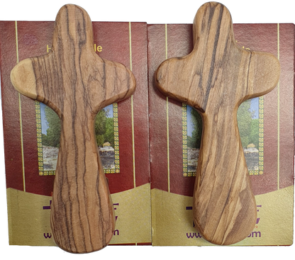 Olive Wood Hand Held Comfort Cross from Holy Land in Multiple Sizes - Additional View 5