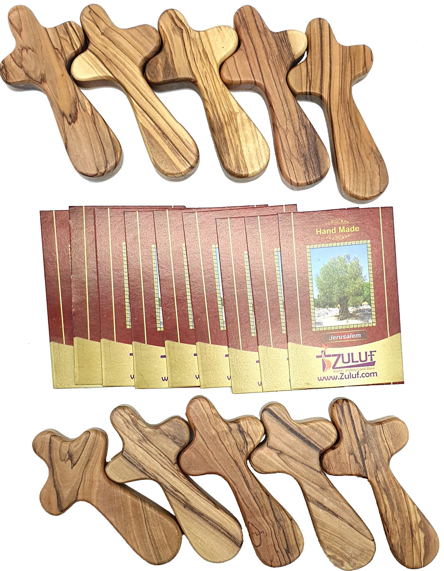 Olive Wood Hand Held Comfort Cross from Holy Land in Multiple Sizes - Additional View 7