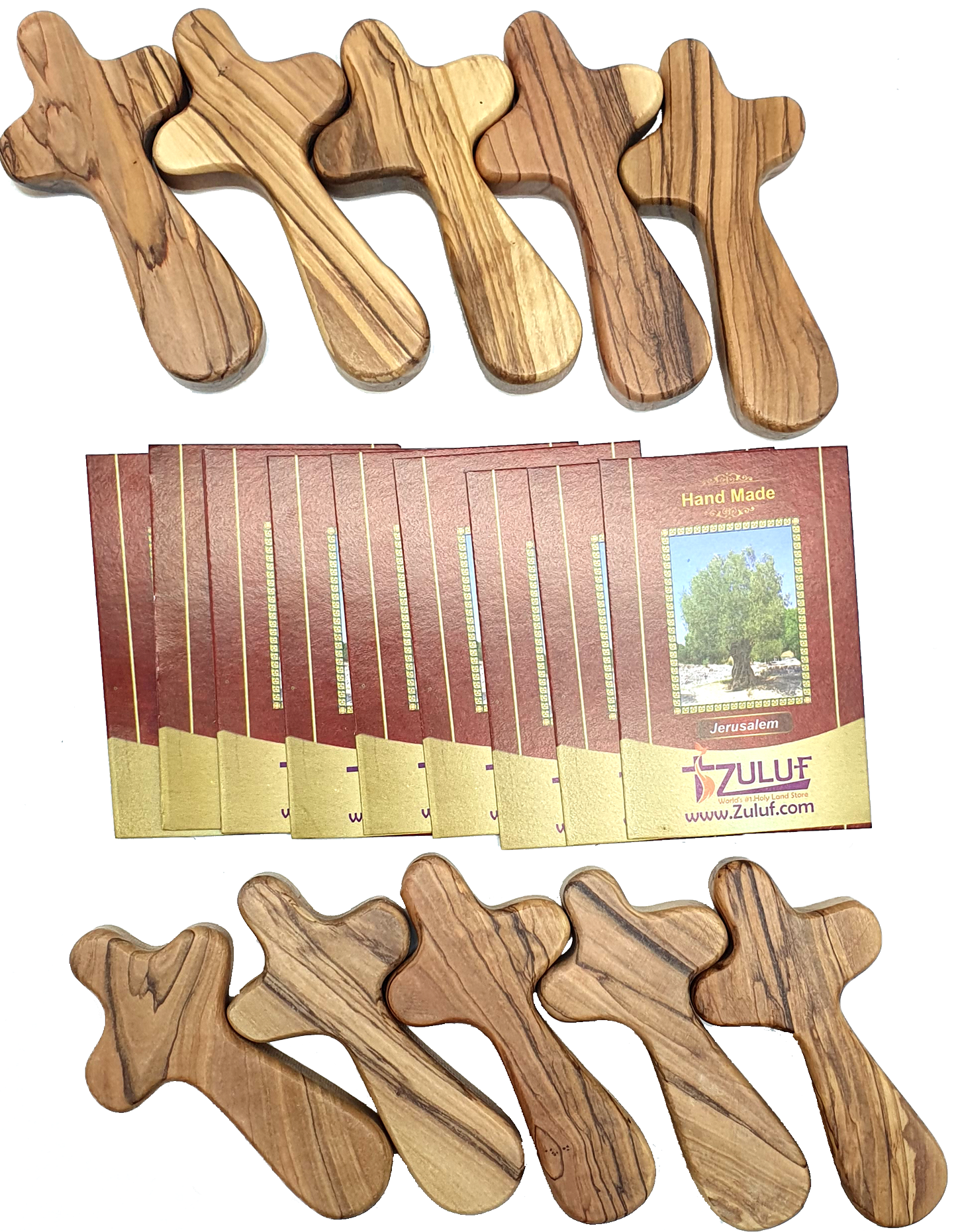 Olive Wood Hand Held Comfort Cross from Holy Land in Multiple Sizes - Additional View 7