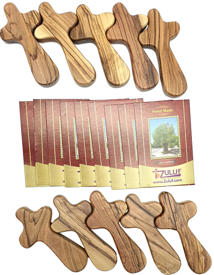 Olive Wood Hand Held Comfort Cross from Holy Land in Multiple Sizes - Additional View 7