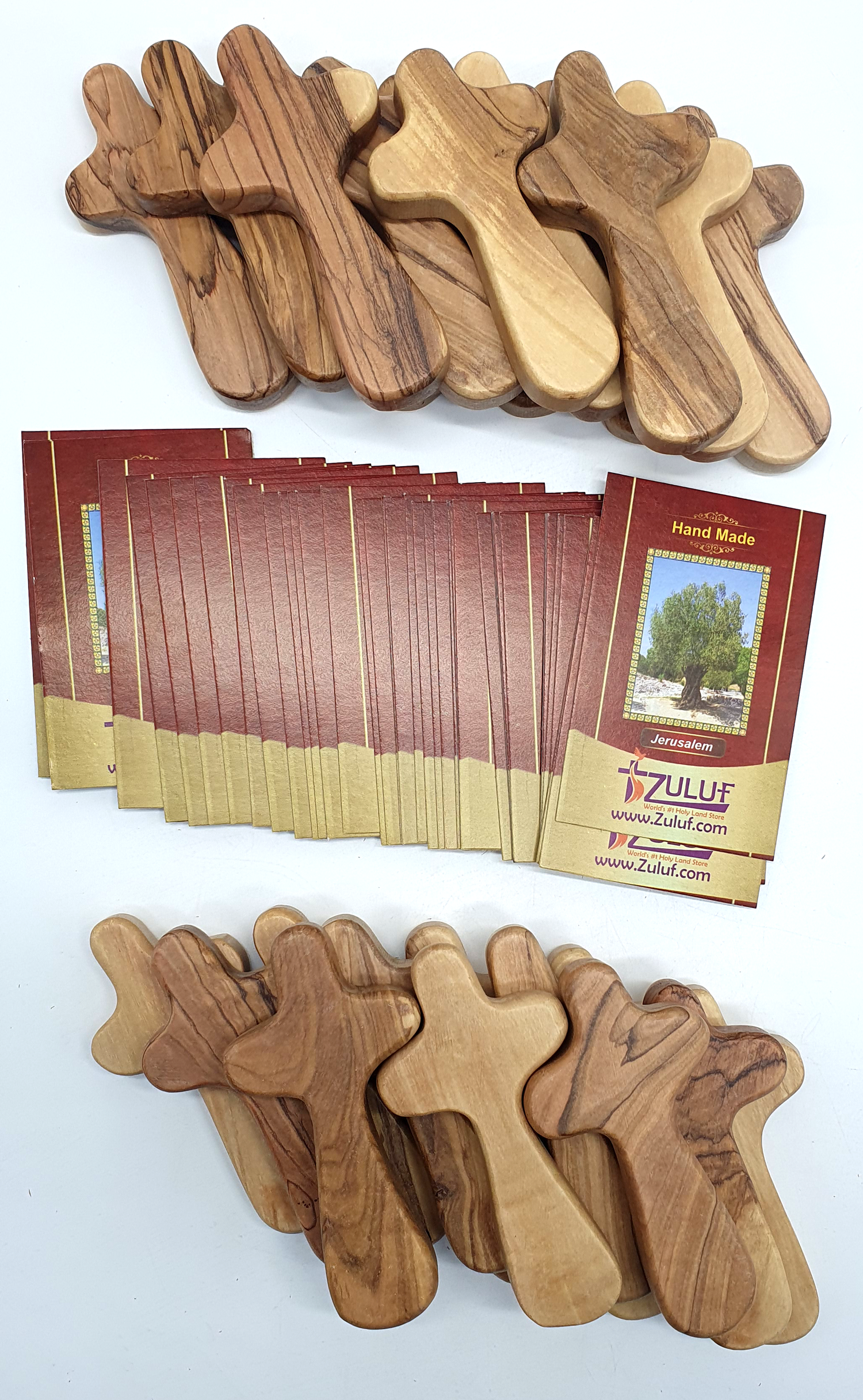 Olive Wood Hand Held Comfort Cross from Holy Land in Multiple Sizes - Additional View 8