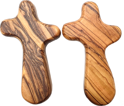 Olive Wood Hand Held Comfort Cross from Holy Land in Multiple Sizes - Additional View 12